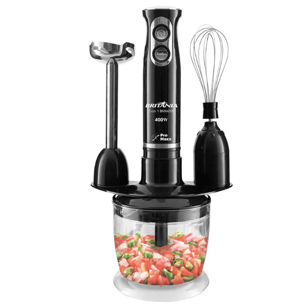 Mixer Britânia 3 em 1 Preto 400W, 220V, BMX400P - 2 Velocidades