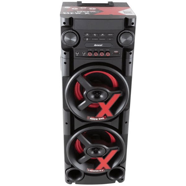 Caixa de Som Torre AMVOX ACA 1000 NEW X - Bluetooth 1000W RMS Amplificada